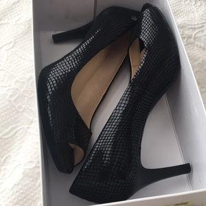 Beautiful Black Calvin Klein Peep Toe Heels